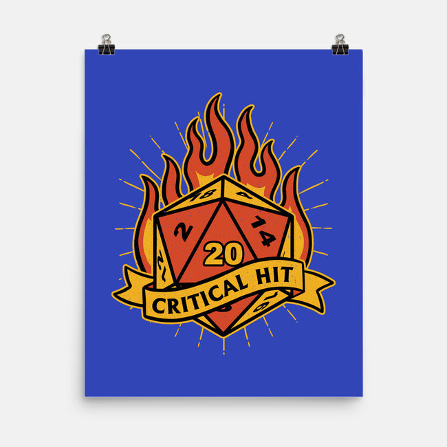 RPG Fire Dice Tattoo-None-Matte-Poster-Studio Mootant