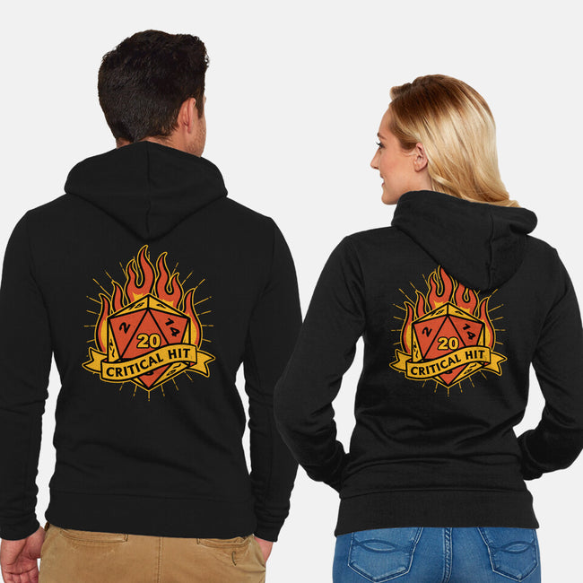 RPG Fire Dice Tattoo-Unisex-Zip-Up-Sweatshirt-Studio Mootant