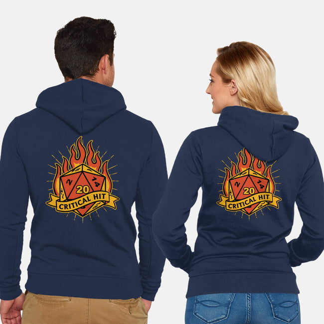 RPG Fire Dice Tattoo-Unisex-Zip-Up-Sweatshirt-Studio Mootant