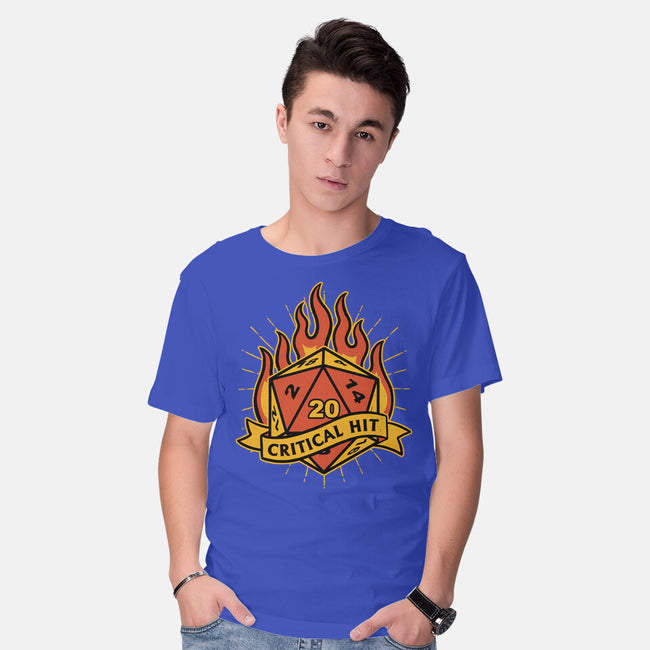 RPG Fire Dice Tattoo-Mens-Basic-Tee-Studio Mootant