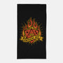 RPG Fire Dice Tattoo-None-Beach-Towel-Studio Mootant