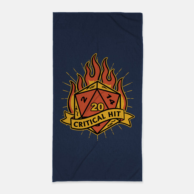 RPG Fire Dice Tattoo-None-Beach-Towel-Studio Mootant