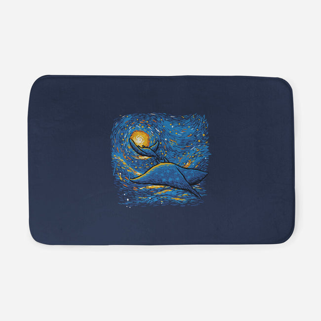 Starry Sky Sea Manta Ray-None-Memory Foam-Bath Mat-tobefonseca