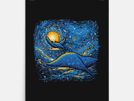 Starry Sky Sea Manta Ray