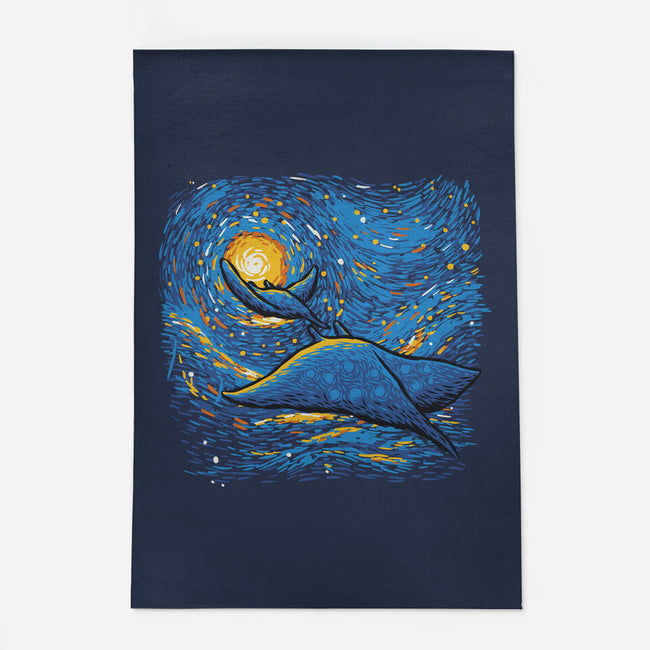 Starry Sky Sea Manta Ray-None-Indoor-Rug-tobefonseca