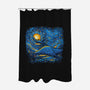 Starry Sky Sea Manta Ray-None-Polyester-Shower Curtain-tobefonseca