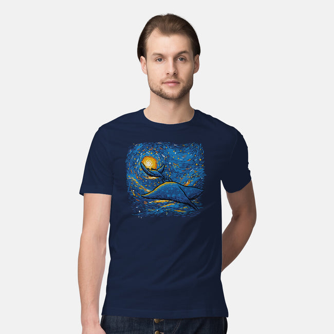 Starry Sky Sea Manta Ray-Mens-Premium-Tee-tobefonseca