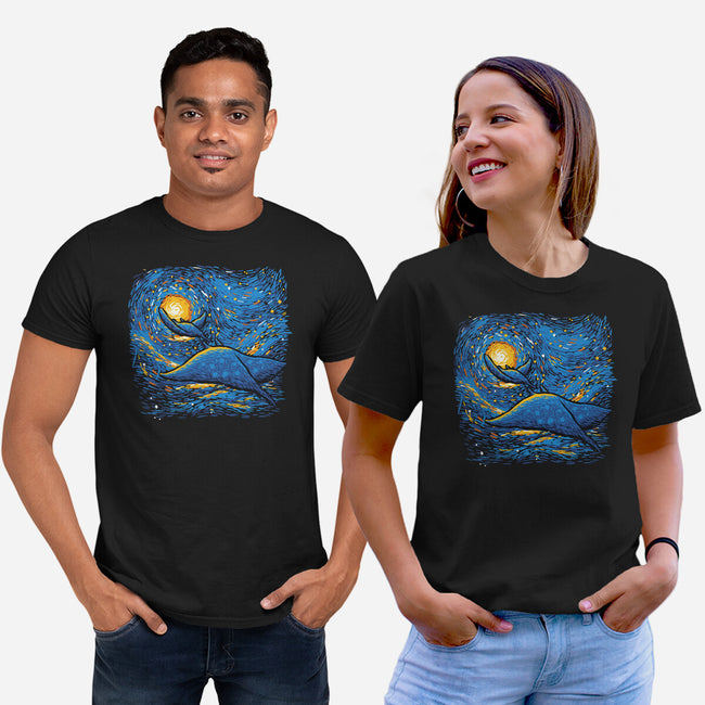 Starry Sky Sea Manta Ray-Unisex-Basic-Tee-tobefonseca