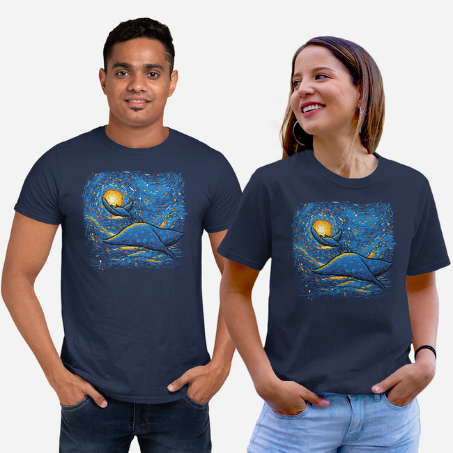 Starry Sky Sea Manta Ray-Unisex-Basic-Tee-tobefonseca