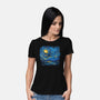 Starry Sky Sea Manta Ray-Womens-Basic-Tee-tobefonseca