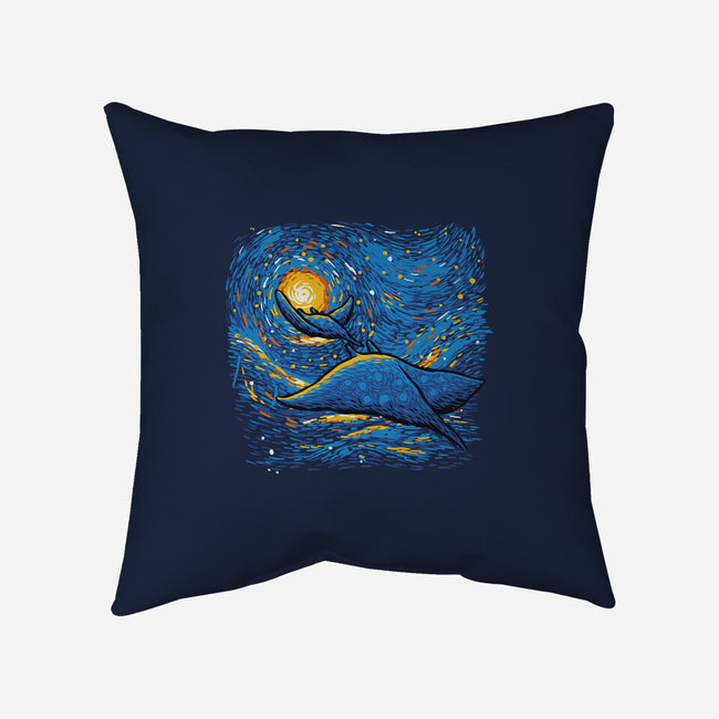 Starry Sky Sea Manta Ray-None-Removable Cover-Throw Pillow-tobefonseca