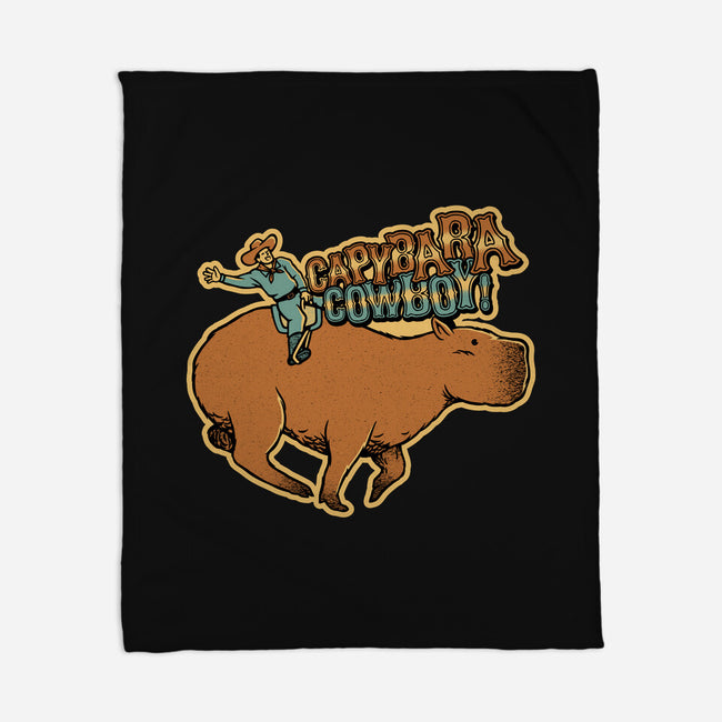 Capybara Cowboy-None-Fleece-Blanket-tobefonseca