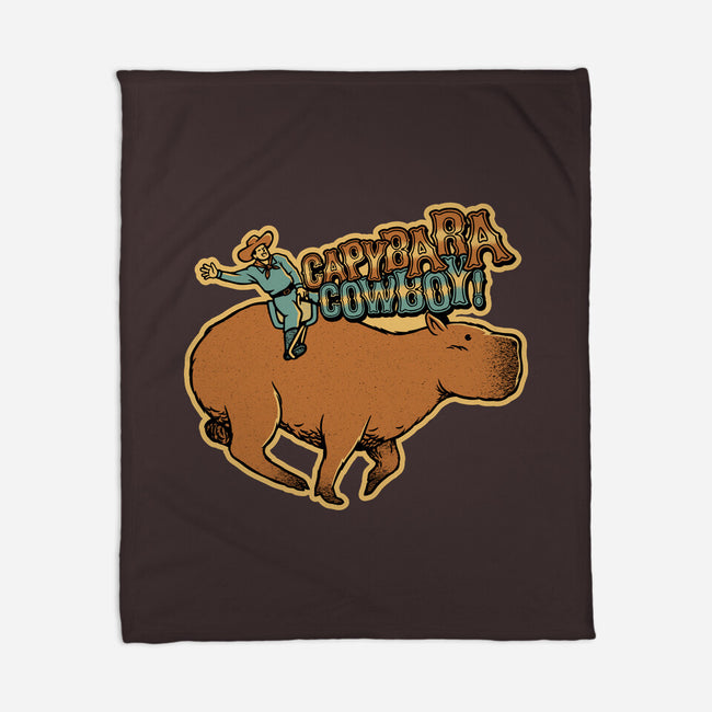 Capybara Cowboy-None-Fleece-Blanket-tobefonseca