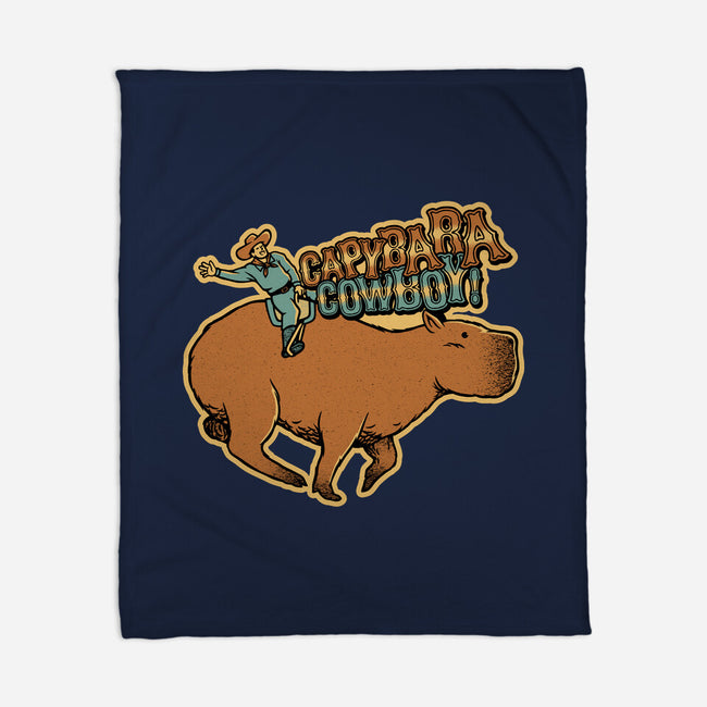 Capybara Cowboy-None-Fleece-Blanket-tobefonseca