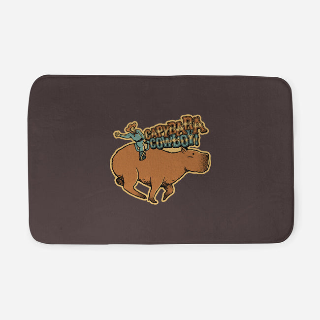 Capybara Cowboy-None-Memory Foam-Bath Mat-tobefonseca