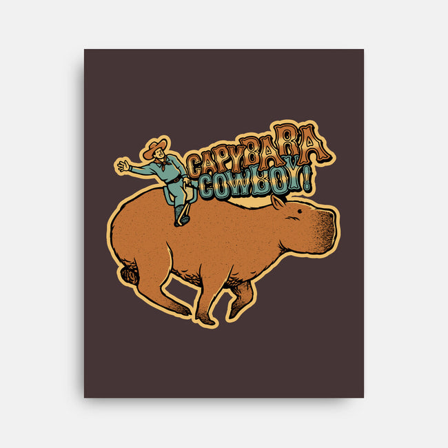 Capybara Cowboy-None-Stretched-Canvas-tobefonseca