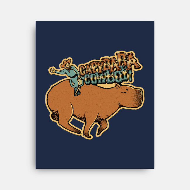 Capybara Cowboy-None-Stretched-Canvas-tobefonseca