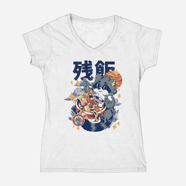 Trash Ramen-Womens-V-Neck-Tee-Estudio Horta