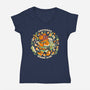 Capybara Hiking Club-Womens-V-Neck-Tee-Estudio Horta