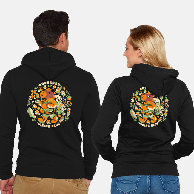 Capybara Hiking Club-Unisex-Zip-Up-Sweatshirt-Estudio Horta