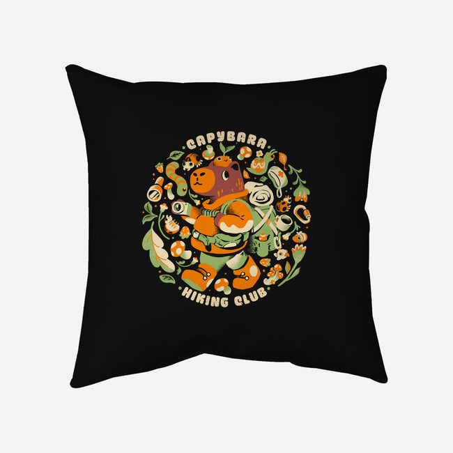 Capybara Hiking Club-None-Removable Cover-Throw Pillow-Estudio Horta