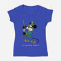 Steampunk Mouse-Womens-V-Neck-Tee-imisko