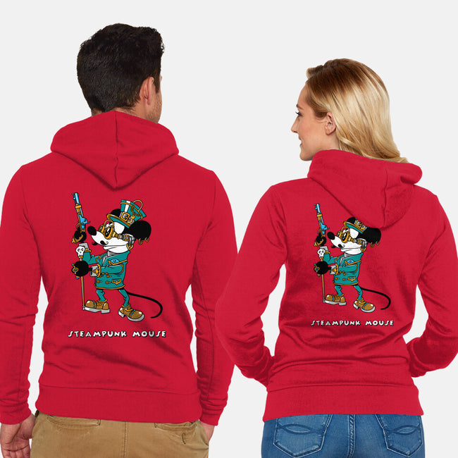 Steampunk Mouse-Unisex-Zip-Up-Sweatshirt-imisko