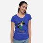 Steampunk Mouse-Womens-V-Neck-Tee-imisko