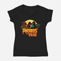 Phobos Moon-Womens-V-Neck-Tee-daobiwan