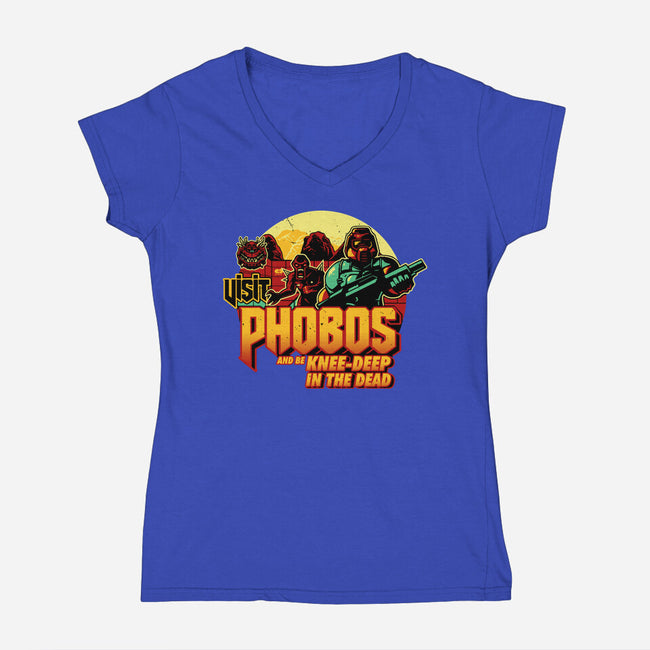 Phobos Moon-Womens-V-Neck-Tee-daobiwan