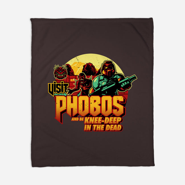 Phobos Moon-None-Fleece-Blanket-daobiwan