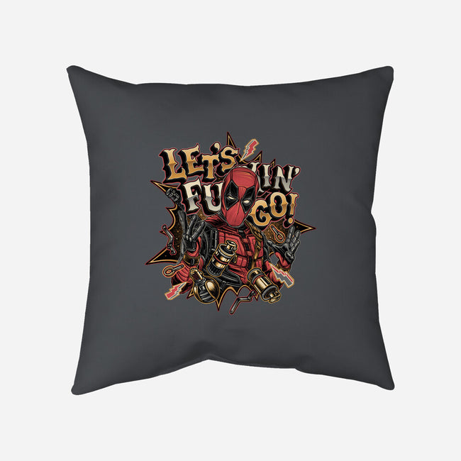 Let’s Freaking Go-None-Removable Cover-Throw Pillow-glitchygorilla