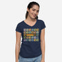 Alphabet Wars-Womens-V-Neck-Tee-kg07