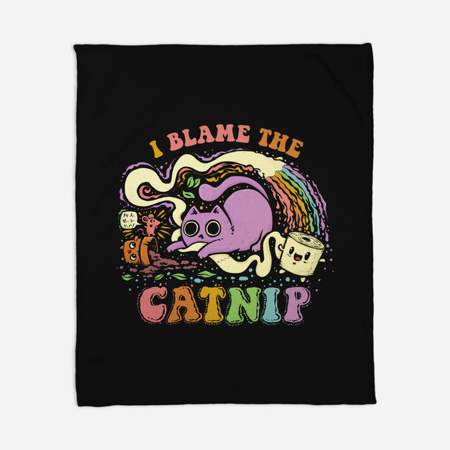 I Blame The Catnip-None-Fleece-Blanket-kg07