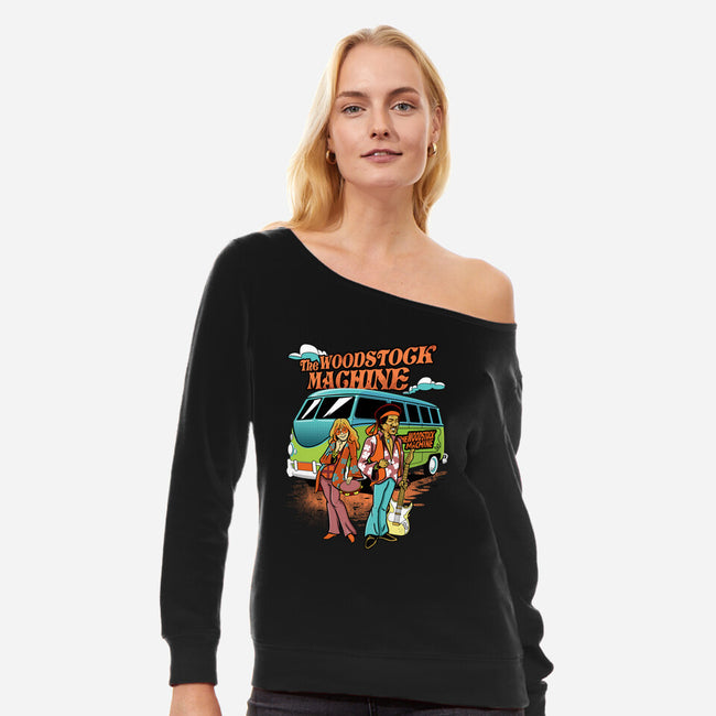 The Woodstock Machine-Womens-Off Shoulder-Sweatshirt-Roni Nucleart