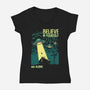 Yourself And Aliens-Womens-V-Neck-Tee-Gleydson Barboza