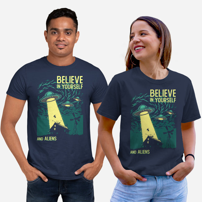 Yourself And Aliens-Unisex-Basic-Tee-Gleydson Barboza