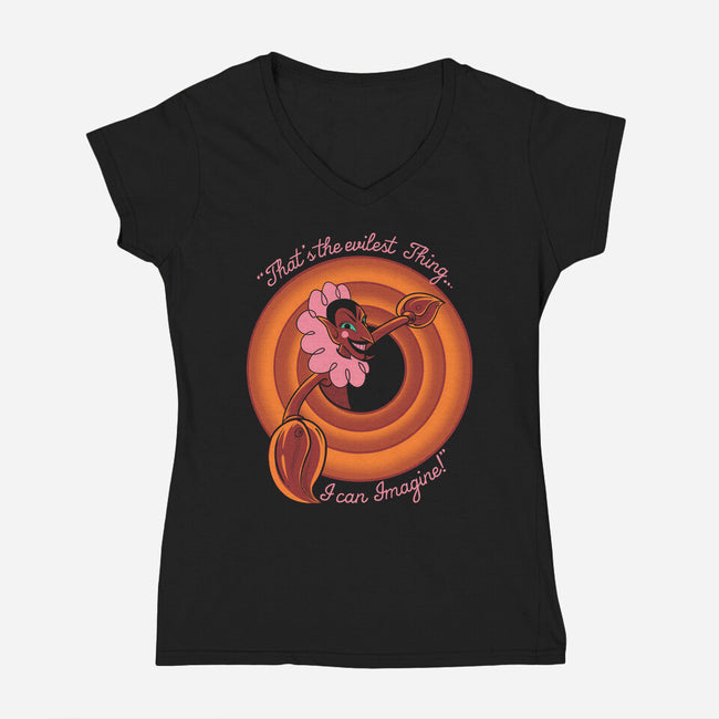 Thats The Evilest Thing-Womens-V-Neck-Tee-Gleydson Barboza