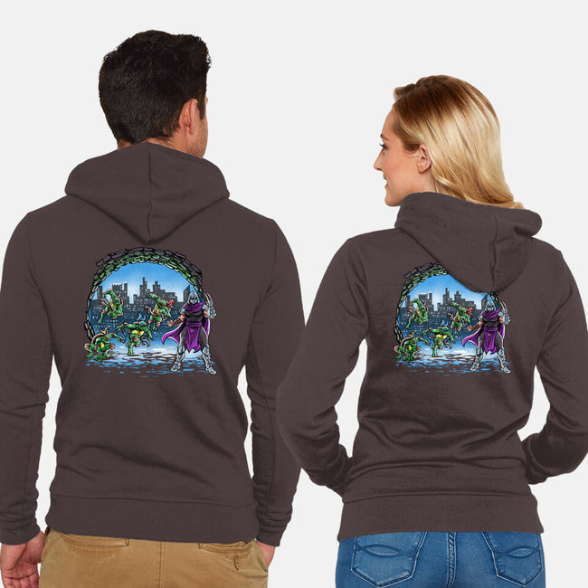 Turtles Cover-Unisex-Zip-Up-Sweatshirt-zascanauta