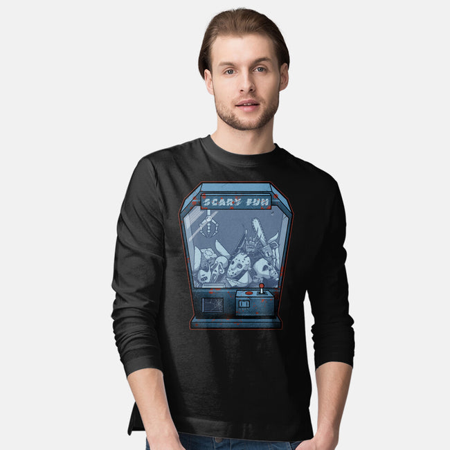 Horror Crane-Mens-Long Sleeved-Tee-Astrobot Invention