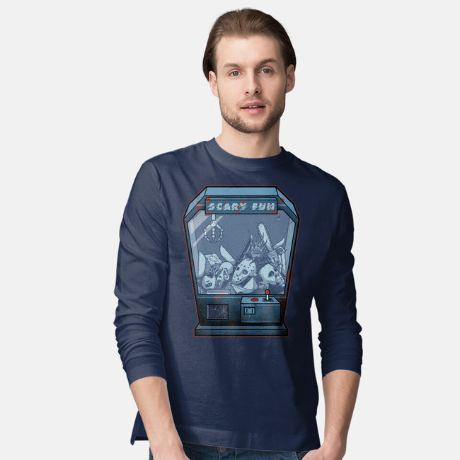 Horror Crane-Mens-Long Sleeved-Tee-Astrobot Invention