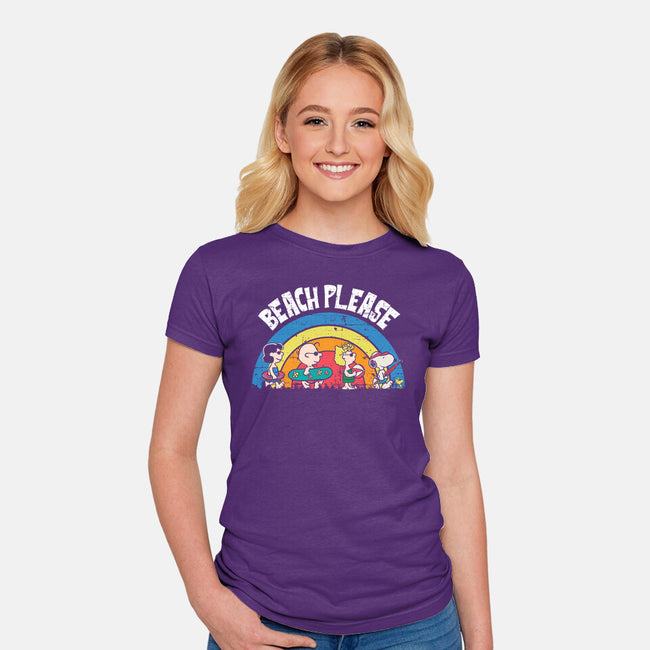 Beach Time Please-Womens-Fitted-Tee-turborat14