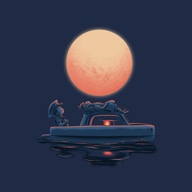 Boat Under The Moon-None-Beach-Towel-rmatix