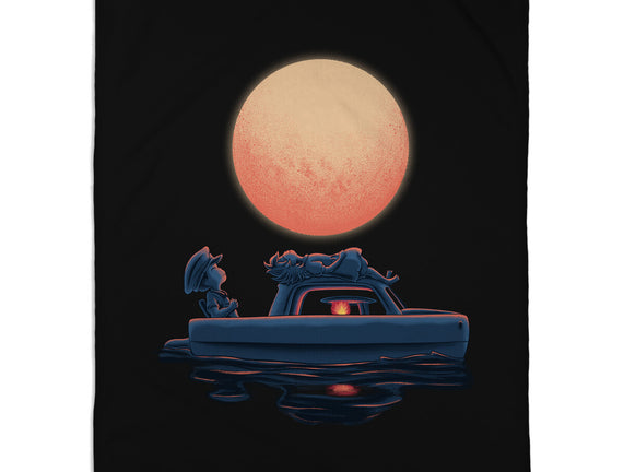 Boat Under The Moon