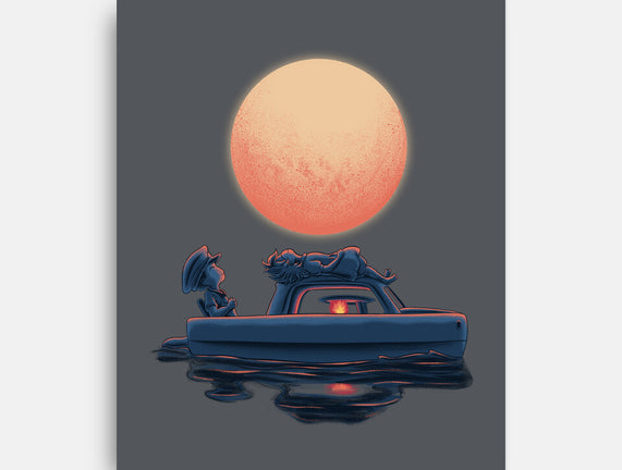 Boat Under The Moon