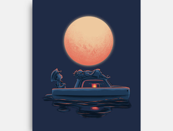 Boat Under The Moon