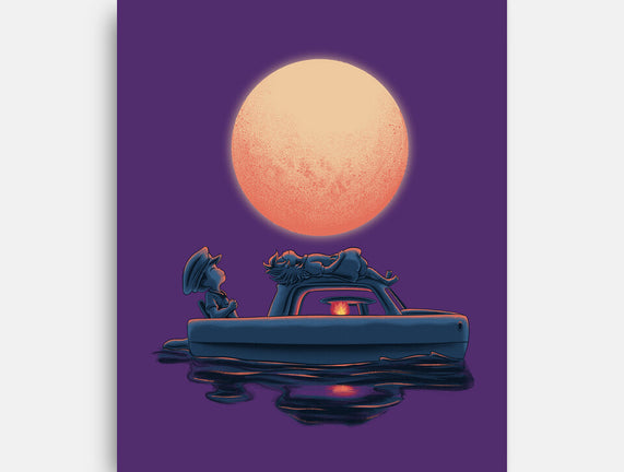 Boat Under The Moon