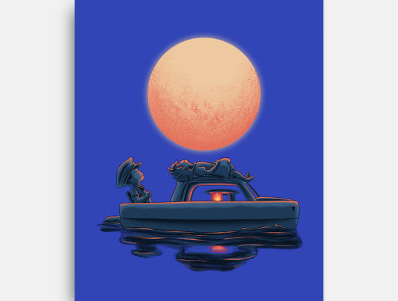 Boat Under The Moon