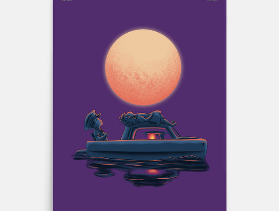 Boat Under The Moon