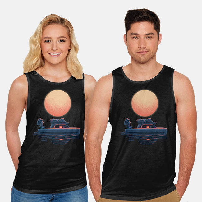 Boat Under The Moon-Unisex-Basic-Tank-rmatix